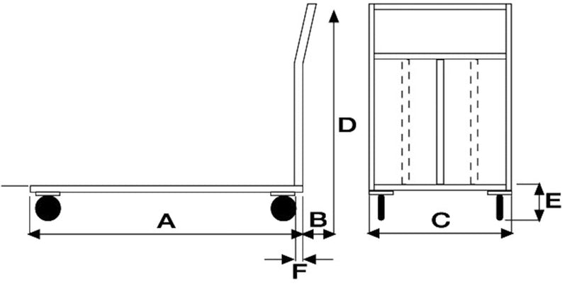 Pianale alta manovrabilità portata kg.500