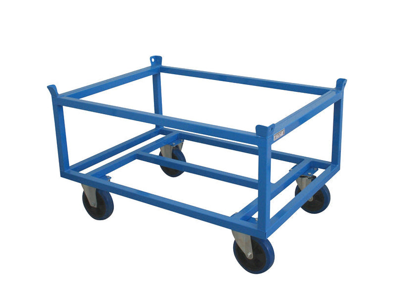 Carrello porta pallet alto - 4 ruote girevoli