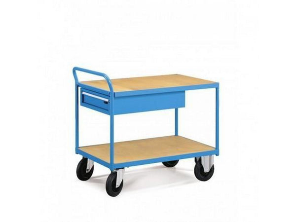 MODULARER TROLLEY COMBI CE SERIE OHNE BREMSEN MIT HOLZBASIS MIT 1 SCHUBLADE