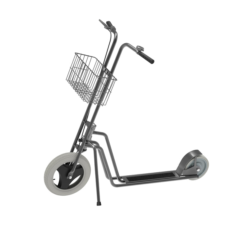 Scooter piattaforma grigio scuro km07340-ergo carrelli ergonomici