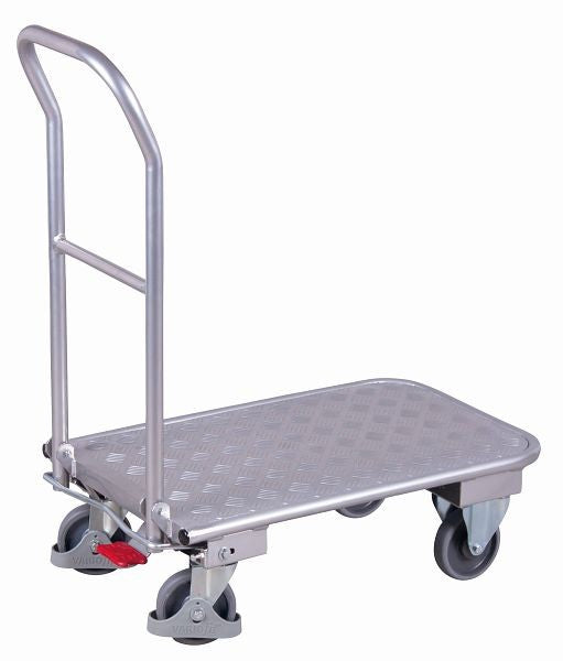 VARIOfit Alu-Klappbügelwagen Tragkraft 150 kg Ladefläche: 900 x 600 mm (L/B) thermoplastische Gummibereifung ap-600.803