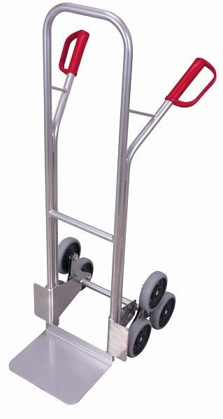 VARIOfit Alu-Leiterwagen mit 2 Dreiarmsternen, Tragfähigkeit 200 kg, Schaufelmaß: 320 x 250 mm (L/B), thermoplastische Gummibereifung, ap-710.208