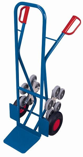 VARIOfit Treppenwagen mit 5-Arm-Rädern, Tragfähigkeit 200 kg, Eimermaße: 300 x 250 mm (L/B) Bereifung, sk-710.211