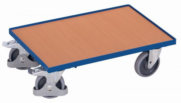 VARIOfit Euro-System-Roller mit Bodenladefläche: 605 x 410 mm (B/T) Tragkraft: 250 kg thermoplastische Gummibereifung, sw-410.010