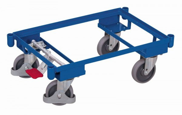 VARIOfit Euro-System-Roller mit Winkelhülsen, Tragkraft: 250 kg Thermoplastische Gummibereifung Einseitig EasySTOP, sw-410.060