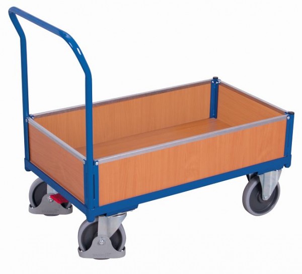 VARIOfit Kastenwagen mit Holztragfähigkeit 400 kg thermoplastische Gummibereifung, sw-500.402