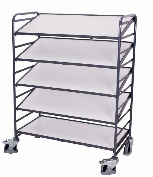 VARIOfit ESD Euro-Kastenwagen mit 5 ESD-Etagen, Tragkraft: 250 kg, Ladefläche: 1.240 x 604 mm (B/T), schwarz-610.315